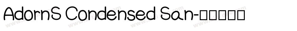 AdornS Condensed San字体转换
